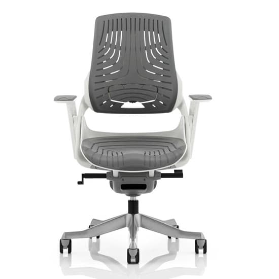 Zure Executive Office Chair In Gel Grey With Arms_2