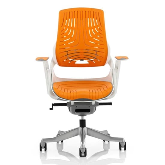Zure Executive Office Chair In Gel Orange With Arms_2