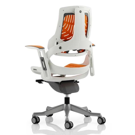 Zure Executive Office Chair In Gel Orange With Arms_4