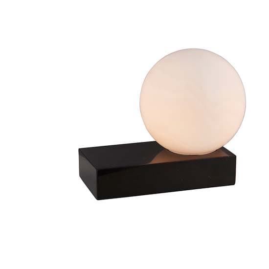 Zurich Glass Shade Table Lamp With High Gloss Marble Base_6