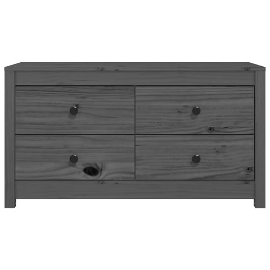 Zurich Pinewood Storage Cabinet With 2 Drawers In Grey_5