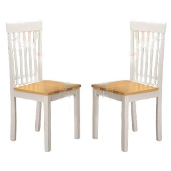 Aalto White Oak Wooden Dining Chairs In Pair
