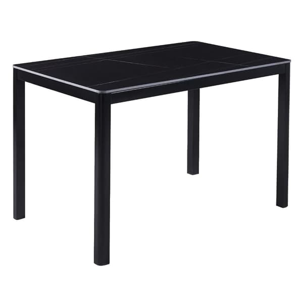 Arta Large Sintered Stone Dining Table In Black