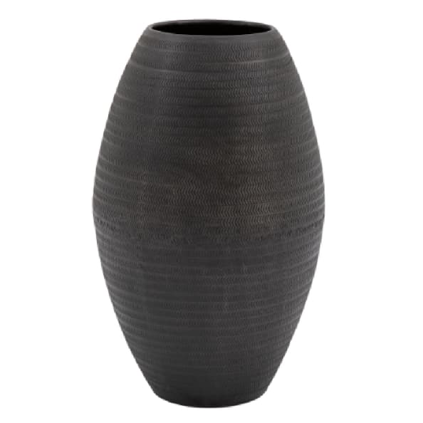 Aztec Tall Aluminium Arrow Vase In Black