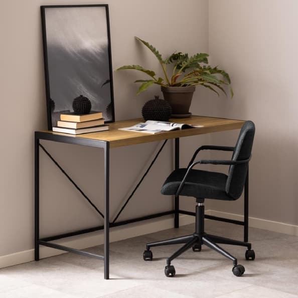 Bagdad Wooden Rectangular Laptop Desk In Rustic Oak