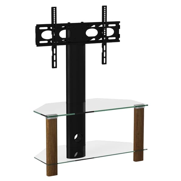 Clevedon Glass TV Stand With Bracket In Walnut