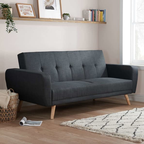 Farrah Fabric Sofa Bed In Grey