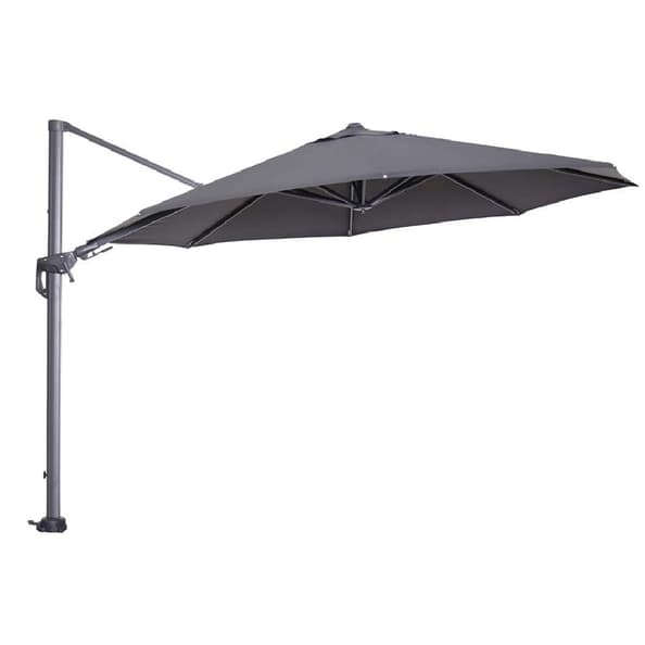 Hawo Polyester Garden Round Parasol In Dark Grey