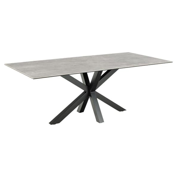 Hyeres Ceramic Rectangular Dining Table In Grey Anista