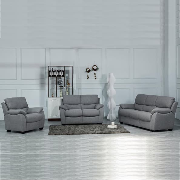 Norway Fabric Sofa Suite In Grey