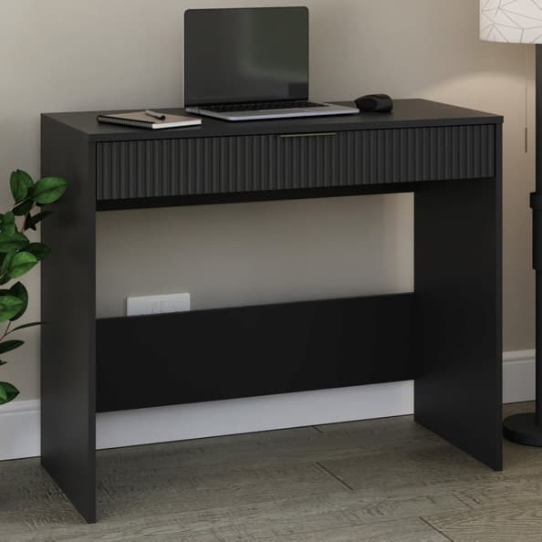 Rutland Wooden Laptop Desk With 1 Drawer In Black