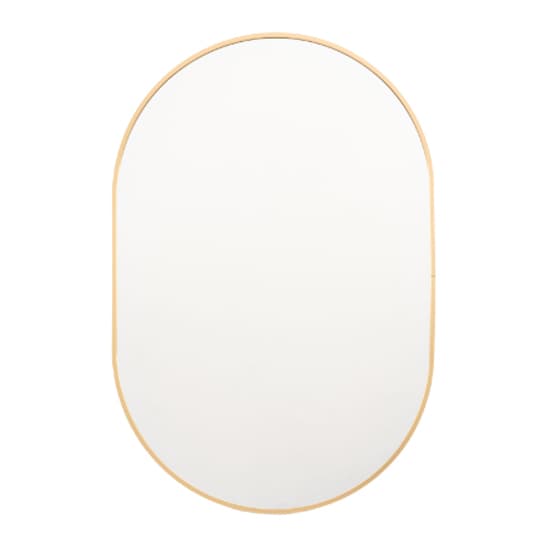 Yareli Small Oval Wall Mirror In Gold Frame Furniture in Fashion