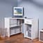 Halifax Corner Computer Desk In White With Drawer And Shelves_7