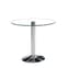 Dante Clear Glass Dining Table With 4 Darcy White Chairs_3