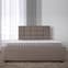 Lawrence Modern Bed In Slate Fabric With Wooden Feet_2