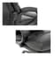 Huxley Home Office Chair In Black Faux Leather With Castors_3