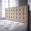 Paulina Bed In Linoso Sand With Dark Wooden Feet_3