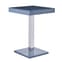 Topaz High Gloss Bar Table Square Glass Top In Grey_2