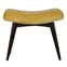 Aqua Velvet Curved Hallway Bench In Mustard And Walnut Furniture in