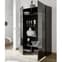 Ardent Modern Display Cabinet In Grey High Gloss With 2 Doors_2
