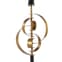 Arras Black Linen Shade Floor Lamp With Gold Leaf Metal Base