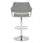 Calais Light Grey Leather Effect Bar Stools In Pair Furniture in Fashion