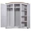 Croydon Wooden Wardrobe With 3 Doors In White And Brown_3