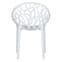 Cancun High Gloss Clear Polycarbonate Dining Chair In White_4
