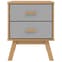 Dawlish Wooden Bedside Cabinet With 2 Drawers In Grey And Brown_4
