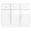 Exeter High Gloss Sideboard With 3 Doors 3 Drawers In White_3
