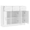 Exeter High Gloss Sideboard With 3 Doors 3 Drawers In White_4