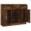 Exeter Wooden Sideboard With 3 Doors 3 Drawers In Smoked Oak_4