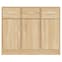 Exeter Wooden Sideboard With 3 Doors 3 Drawers In Sonoma Oak_3