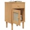 Fenland Wooden Bedside Cabinet With 1 Door 1 Drawer In Brown_3