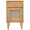 Fenland Wooden Bedside Cabinet With 1 Door 1 Drawer In Brown_4