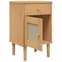 Fenland Wooden Bedside Cabinet With 1 Door 1 Drawer In Brown_5
