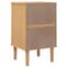 Fenland Wooden Bedside Cabinet With 1 Door 1 Drawer In Brown_7