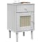 Fenland Wooden Bedside Cabinet With 1 Door 1 Drawer In White_2