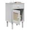 Fenland Wooden Bedside Cabinet With 1 Door 1 Drawer In White_3
