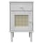 Fenland Wooden Bedside Cabinet With 1 Door 1 Drawer In White_4