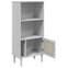 Fenland Wooden Bookcase With 2 Shelves In White_4
