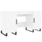 Fenland High Gloss Laptop Desk With 2 Doors In White_2