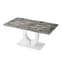 Halo High Gloss Dining Table In Melange Marble Effect_4