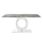 Halo High Gloss Dining Table In Melange Marble Effect_6