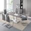 Halo Melange Marble Effect Dining Table 6 Petra Grey White Chairs_2