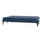 Harare Fabric 3 Seater Sofa Bed In Cyan With Wooden Legs Furniture in