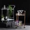Huron Drinks Trolley Round With Glass Shelves In Rose Gold_4