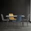 Inbar 130cm Marble Dining Table In Rebecca Grey With Black Legs_6