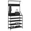 Kinston Wooden Clothes Rack With Shoe Storage In Black_3
