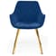 Landen Blue Velvet Dining Chairs With Gold Legs In Pair_3